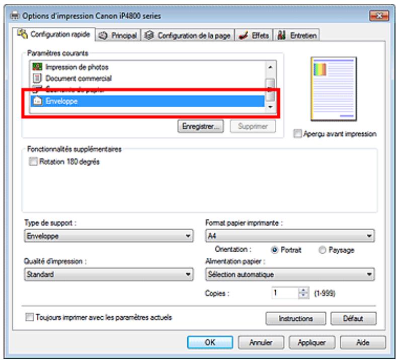 CANON PIXMA IP4850 - Impression d'une enveloppe - 3