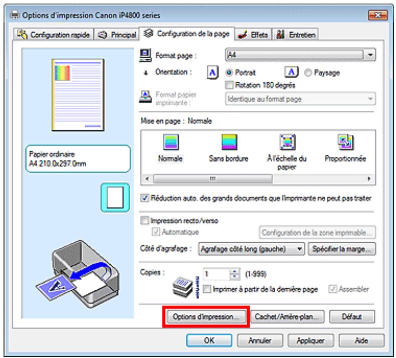 CANON PIXMA IP4850 - Changement des options d'impression - 1