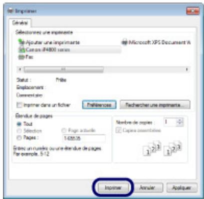 CANON PIXMA IP4850 - Lancez l'impression. - 1