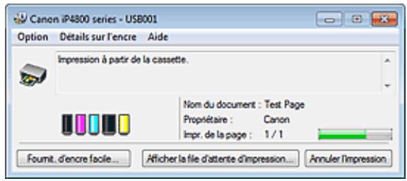 CANON PIXMA IP4850 - Lancement de l'écran d'etat d'imprimante Canon IJ - 2