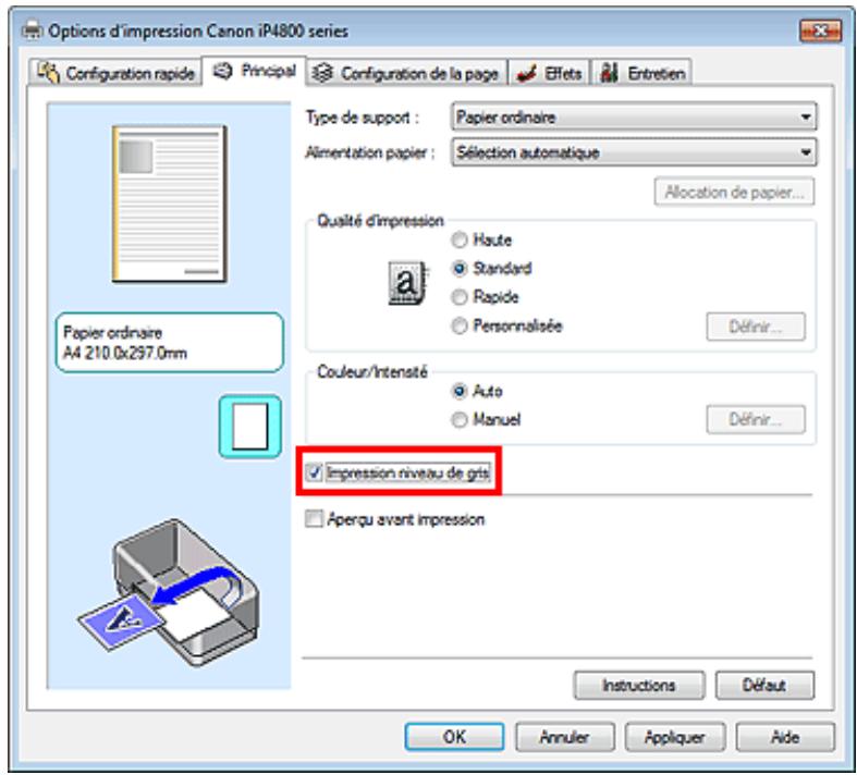 CANON PIXMA IP4850 - Impression d'un document couleur en monochrome - 2