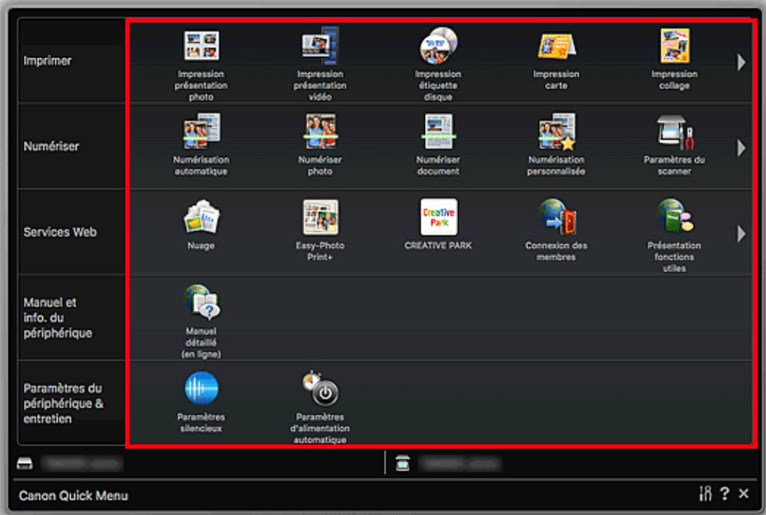 CANON PIXMA IP7250 - Ajout d'icones de fonction au Menu de raccourcis - 3