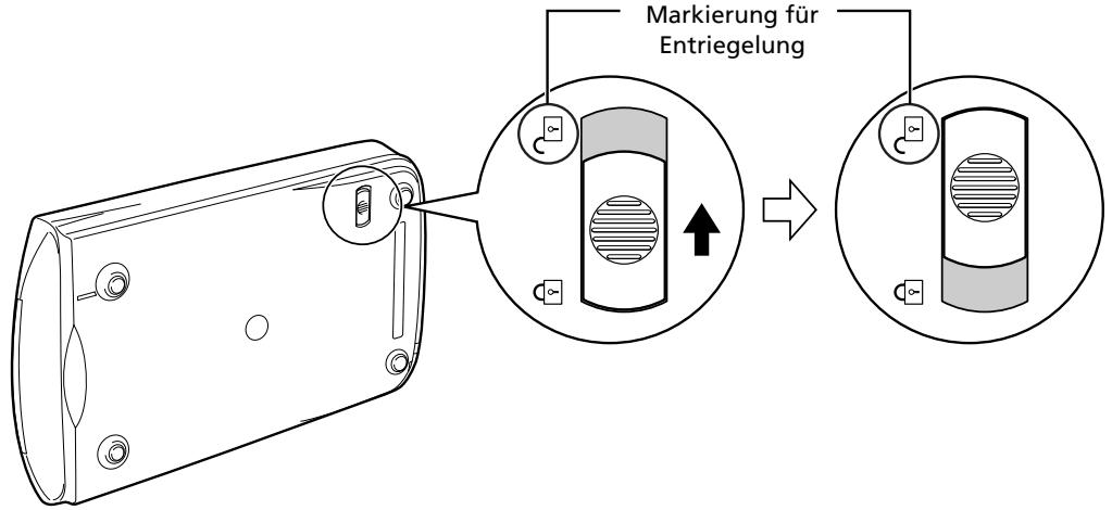 Markierung für Entriegelung