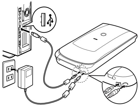 CANON CANOSCAN 4400F - Anschließen des Scanners - 1