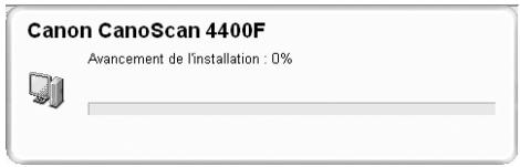 Canon CanoScan 4400F Avancement de l'installation : 0%