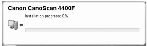 Canon CanoScan 4400F Installation progress: 0%
