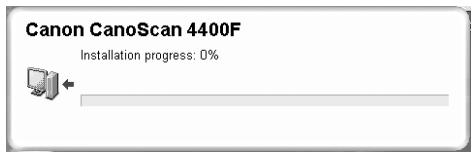 Canon CanoScan 4400F Installation progress: 0%