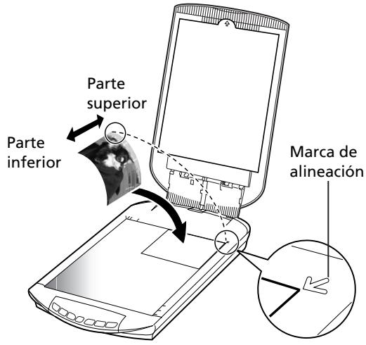Parte superior Parte inferior Marca de alineación