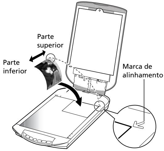 Parte superior Parte inferior Marca de alinhamento