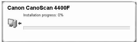 Canon CanoScan 4400F Installation progress: 0%
