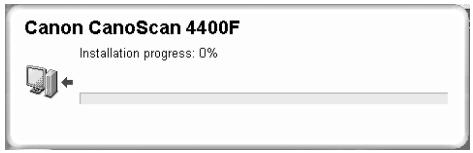Canon CanoScan 4400F Installation progress: 0%