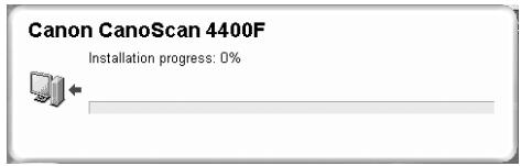 Canon CanoScan 4400F Installation progress: 0%