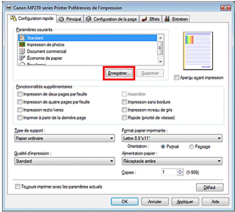 CANON MP250 - Enregistrement d'un profil d'impression - 1