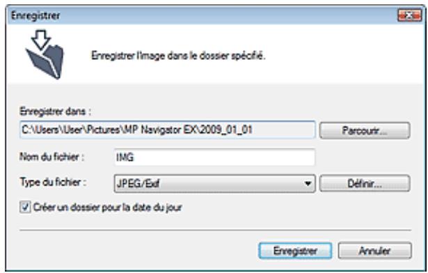 CANON MP250 - Boîte de dialogue enregistrer - 1