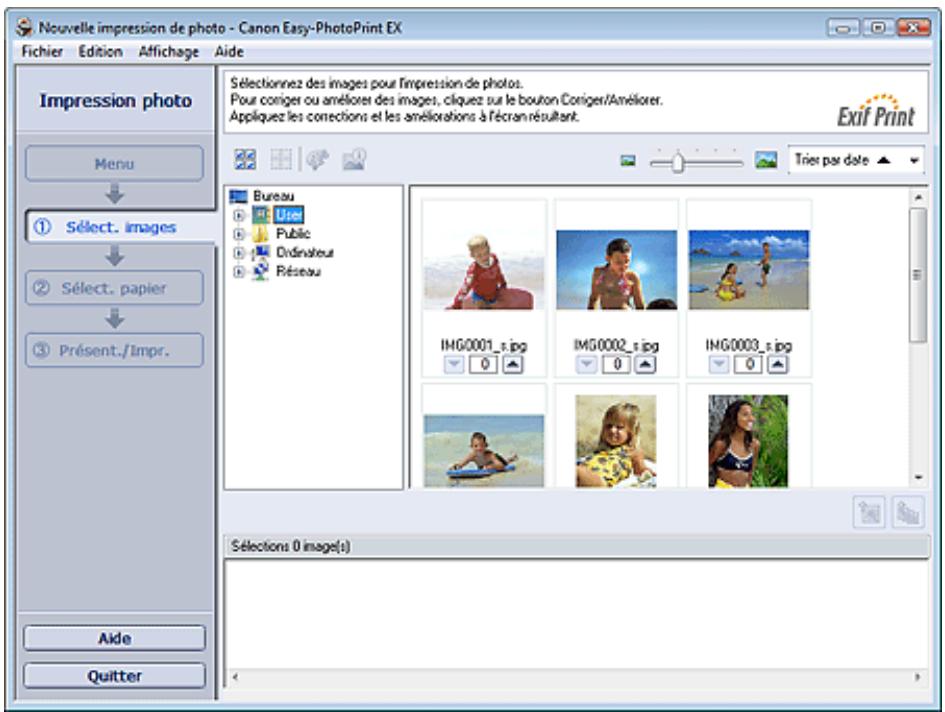 CANON MP250 - Cliquez sur impression photo dans le menu. - 1