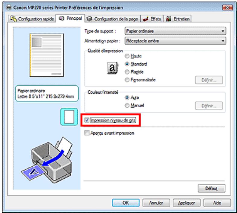 CANON MP250 - Impression d'un document couleur en monochrome - 2