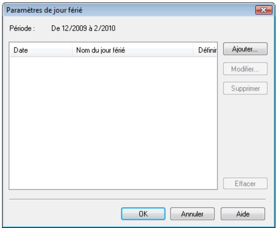 CANON MP250 - Définition des jours fériés - 1