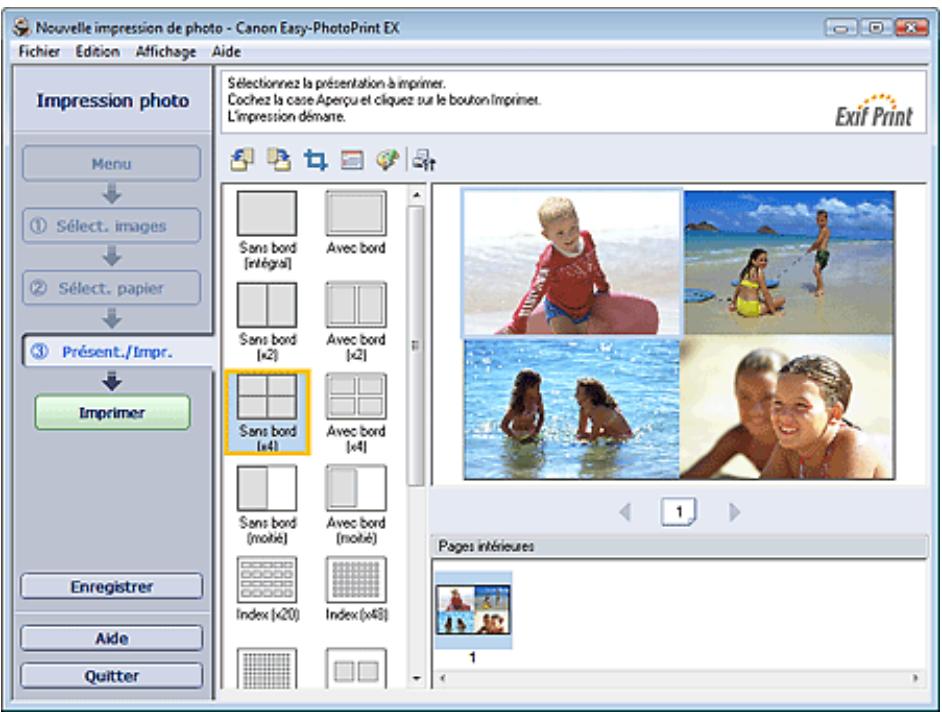 CANON MP250 - Impression de plusieurs photos sur une seule page - 1