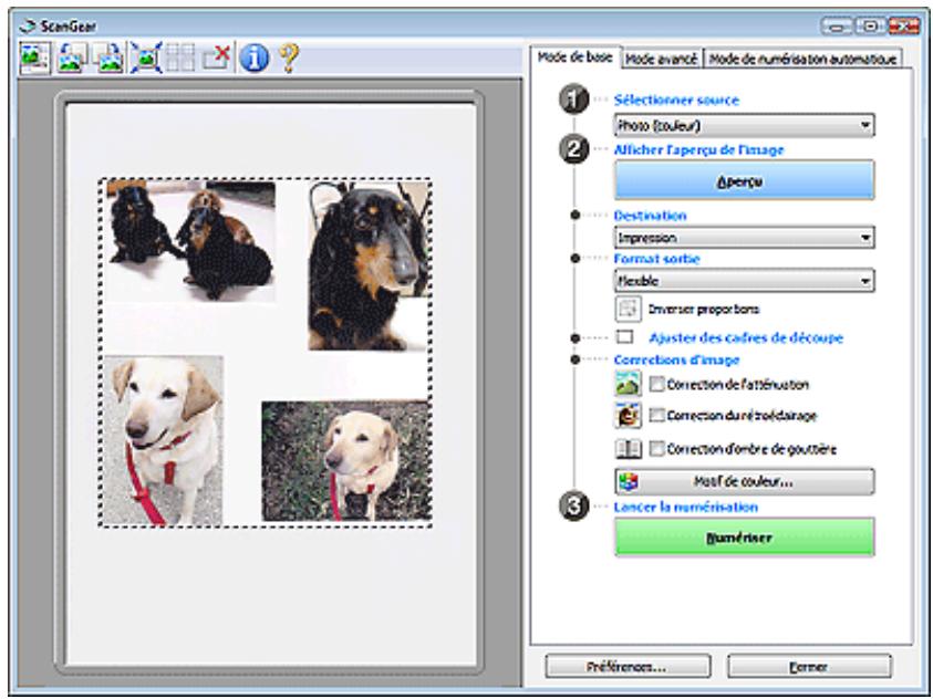 CANON MP250 - Numérisation de plusieurs documents dans la vue de l'image entière - 4