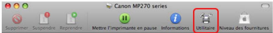 CANON MP250 - Ouverture de l'utilitaire canon IJ printer utility (macintosh) - 1