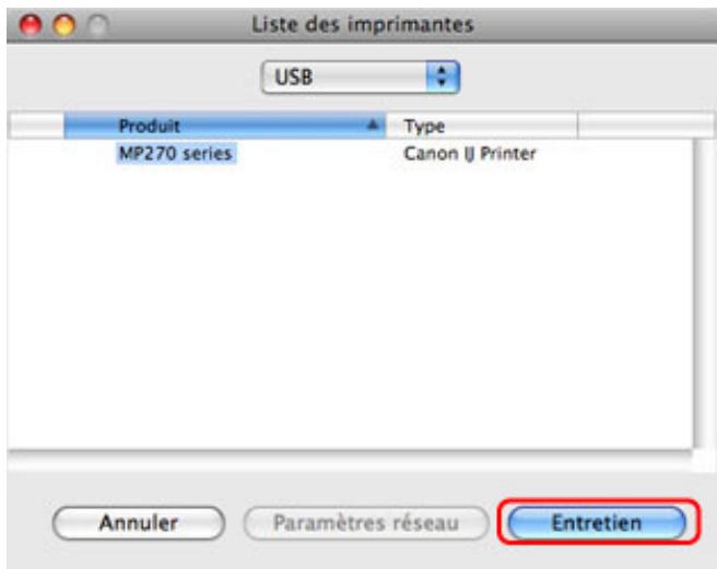 CANON MP250 - Ouverture de l'utilitaire canon IJ printer utility (macintosh) - 4