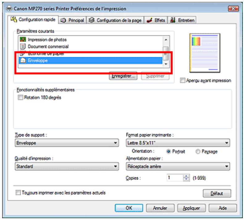 CANON MP250 - Sélectionnez le type de support - 1