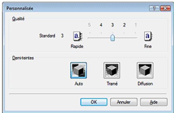 CANON MP250 - Sélection d'une combinaison de qualité d'impression/procédé en demi-teintes - 5
