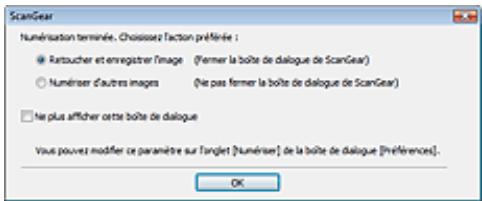 CANON MP250 - État de la boîte de dialogue scangear après numérisation - 1