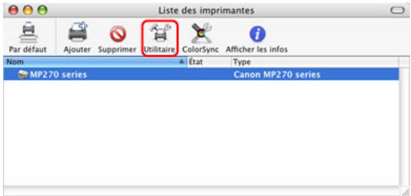 CANON MP250 - Ouverture de l'utilitaire canon IJ printer utility (macintosh) - 5