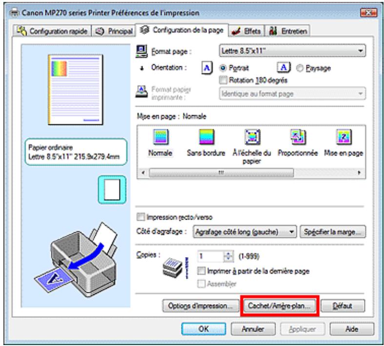 CANON MP250 - Enregistrement d'un nouvel arrêté-plan - 1
