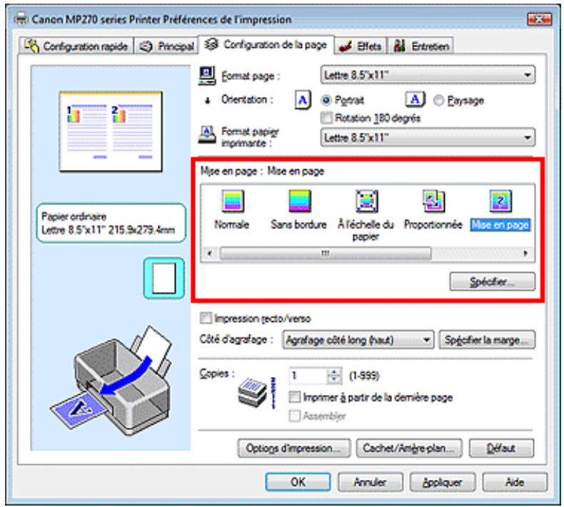 CANON MP250 - Impression mise en page - 2