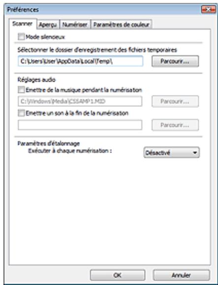 CANON MP250 - Boîte de dialogue préférences - 1