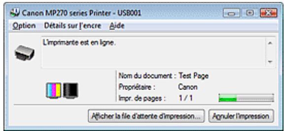 CANON MP250 - Lancement de l'écran d'état d'imprimante canon IJ - 4