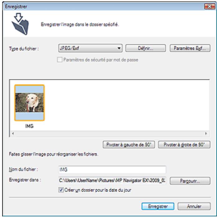 CANON MP250 - Boîte de dialogue enregistrer - 1