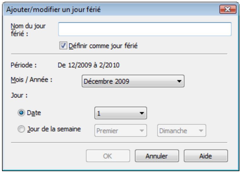 CANON MP250 - Définition des jours fériés - 2