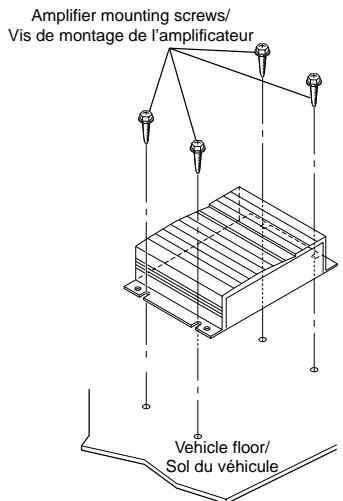 ALPINE SBS-0515 - Amplifier mounting/Montage de l'amplificateur - 1