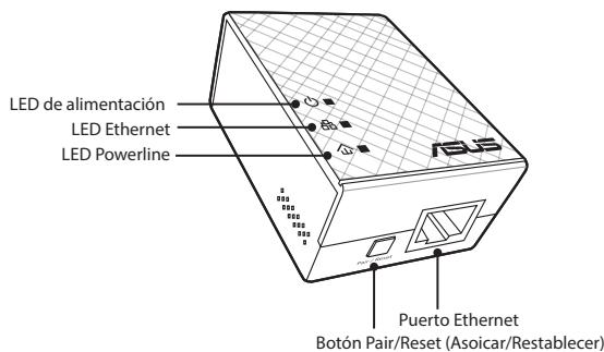 ASUS PL-N12 KIT - Adaptador PowerLine de 500 Mbps AV Homeplug PL-E41 - 1