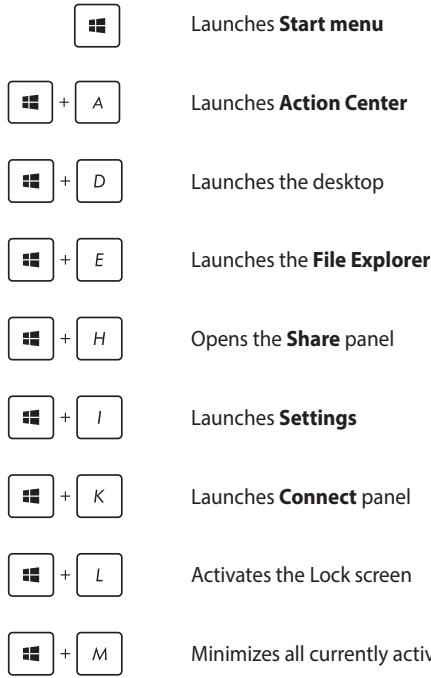ASUS TRANSFORMER BOOK T101HA - Other keyboard shortcuts - 1
