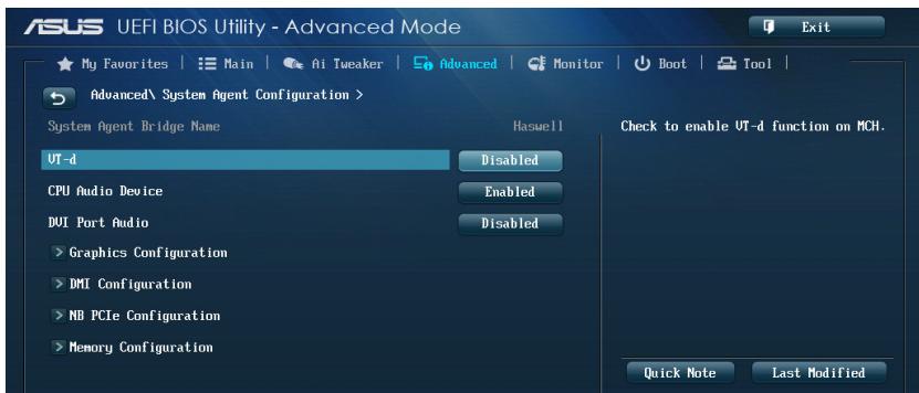 ASUS Z87-K - System Agent Configuration (Agent de configuration système) - 1