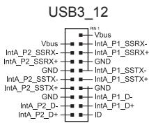 ASUS Z87-K - Connecteur USB 3.0 (20-1 pin USB3_12) - 2