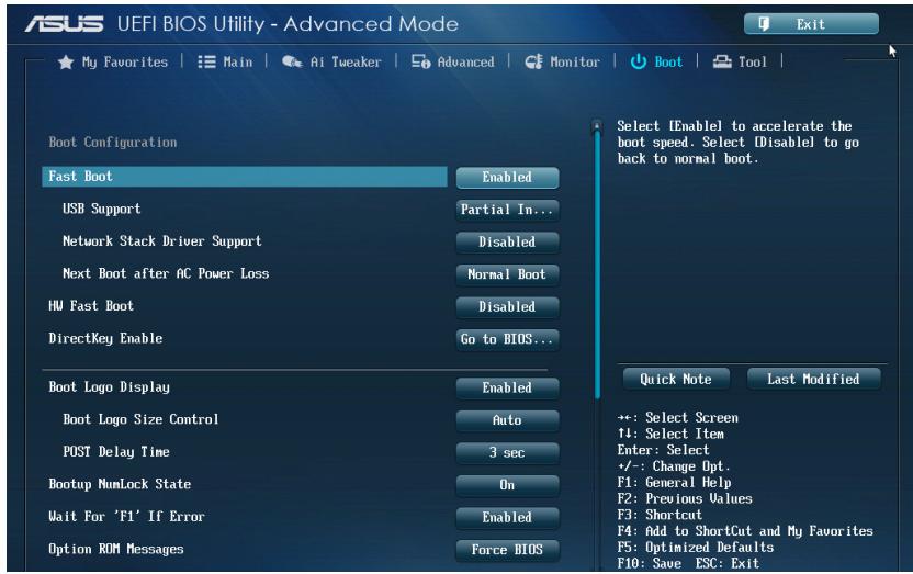 ASUS Z87-K - Menu Boot (Démarrage) - 1