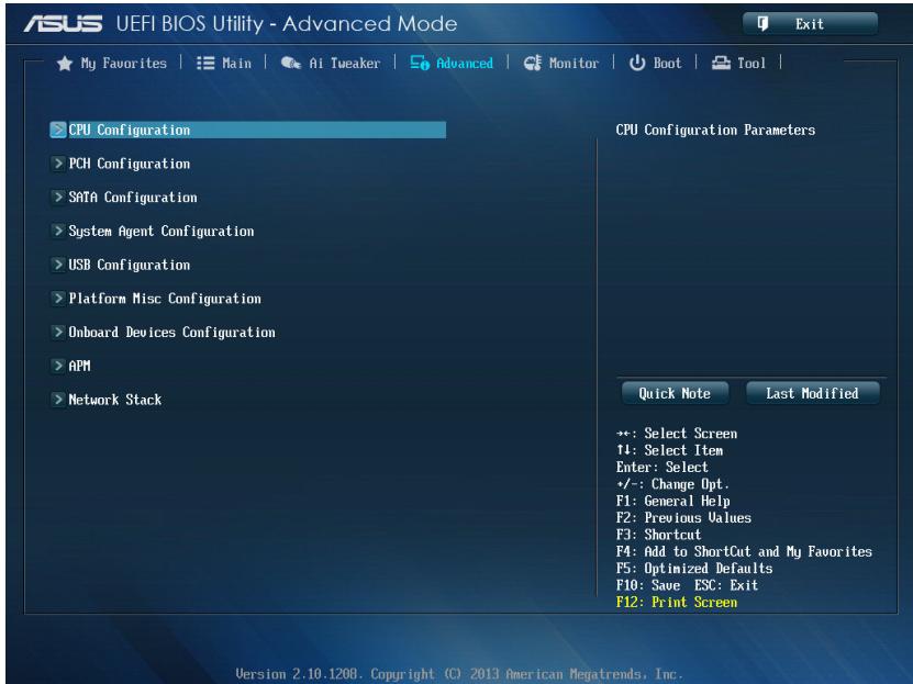 ASUS Z87-K - Menu Advanced (Avancé) - 2