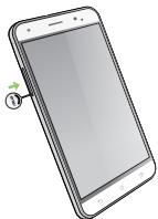 ASUS ZENFONE 3 DELUXE ZS570KL,  ZENFONE 3 ZE520KL,  ZENFONE 3 ZOOM ZE553KL - To install a micro SIM/ nano SIM/ microSD card: - 1