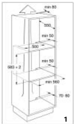 WHIRLPOOL AKZ 642/IX - Préparation du meuble d'encastrement - 1