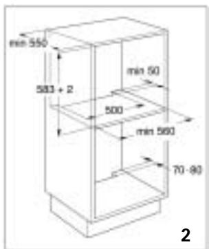 WHIRLPOOL AKZ 642/IX - Préparation du meuble d'encastrement - 2