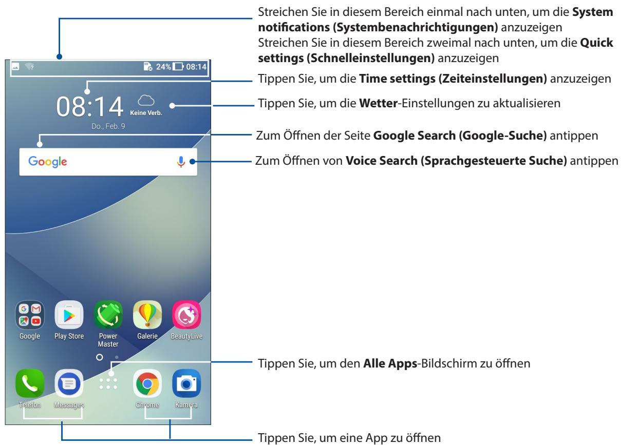 ASUS ZENFONE 4 MAX PRO ZC554KL - Home-Bildschirm - 1
