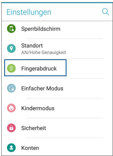 ASUS ZENFONE 4 MAX PRO ZC554KL - Einrichten des ID-Fingerabdrucks unter Einstellungen - 1
