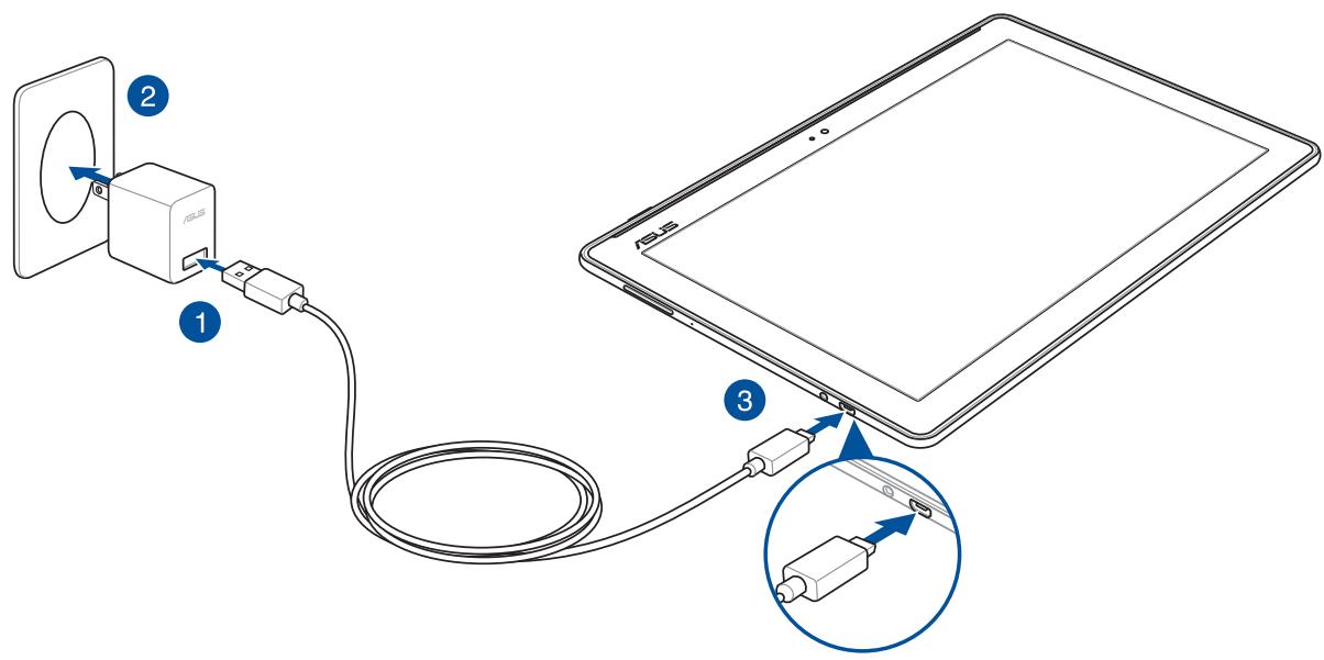 ASUS ZENPAD 10 - Pour charger votre tablette : - 1