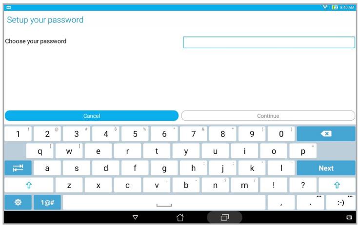 ASUS ZENPAD 10 - Mot de passer - 1
