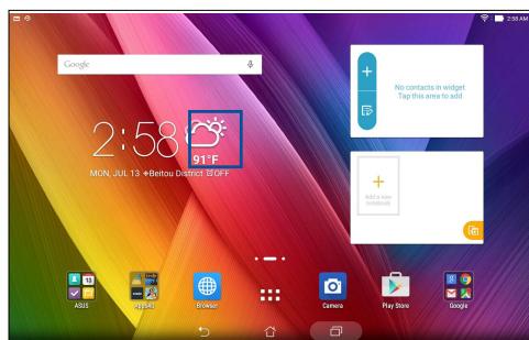 ASUS ZENPAD 10 - Mettre à jour les prévisions météo - 1